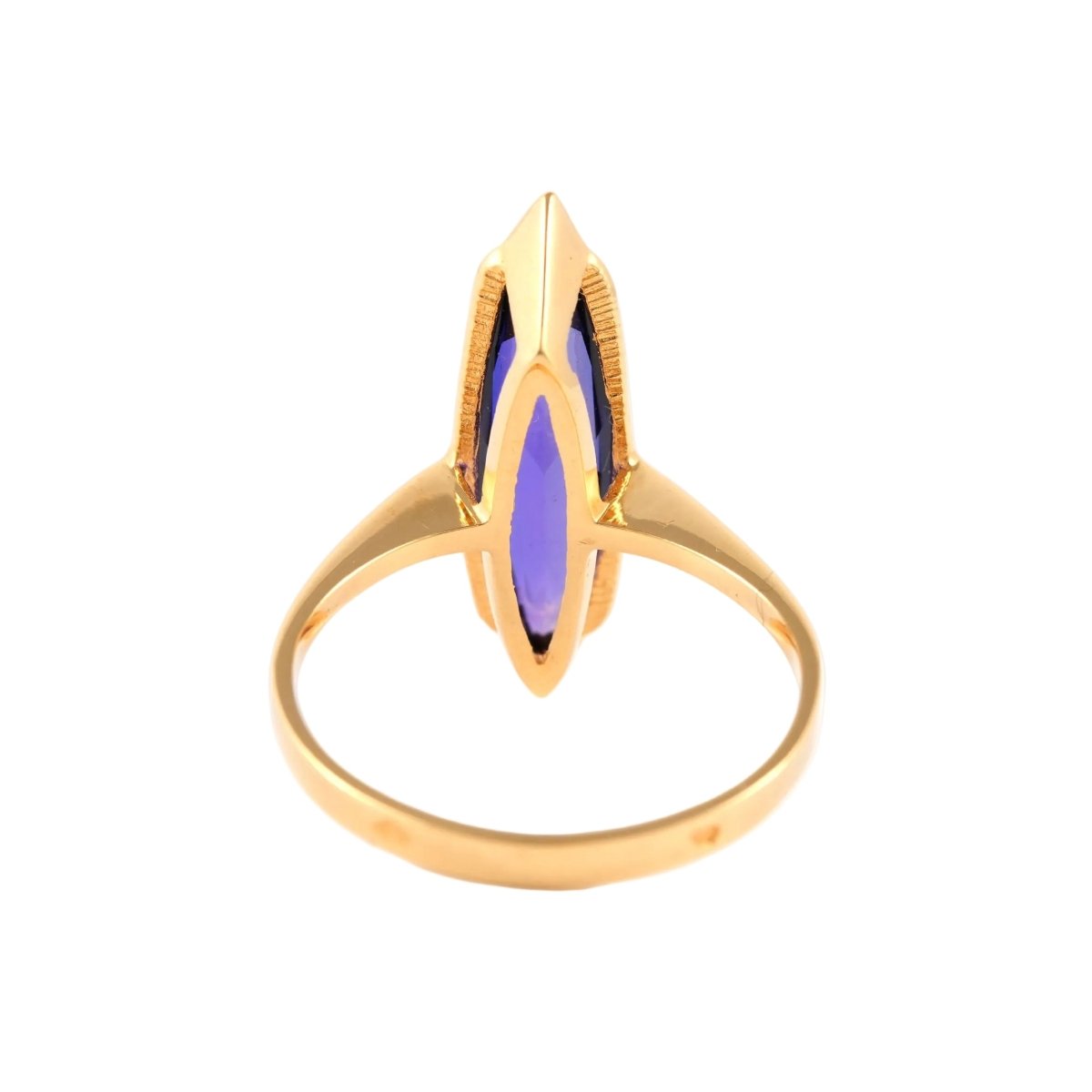 Bague Solitaire en or jaune et améthyste - Castafiore