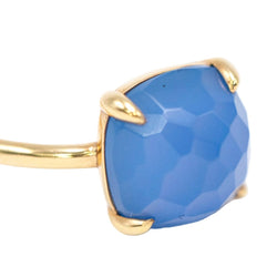 Bague Solitaire en or jaune et calcédoine - Castafiore