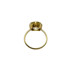 Bague Solitaire en or jaune et citrine - Castafiore