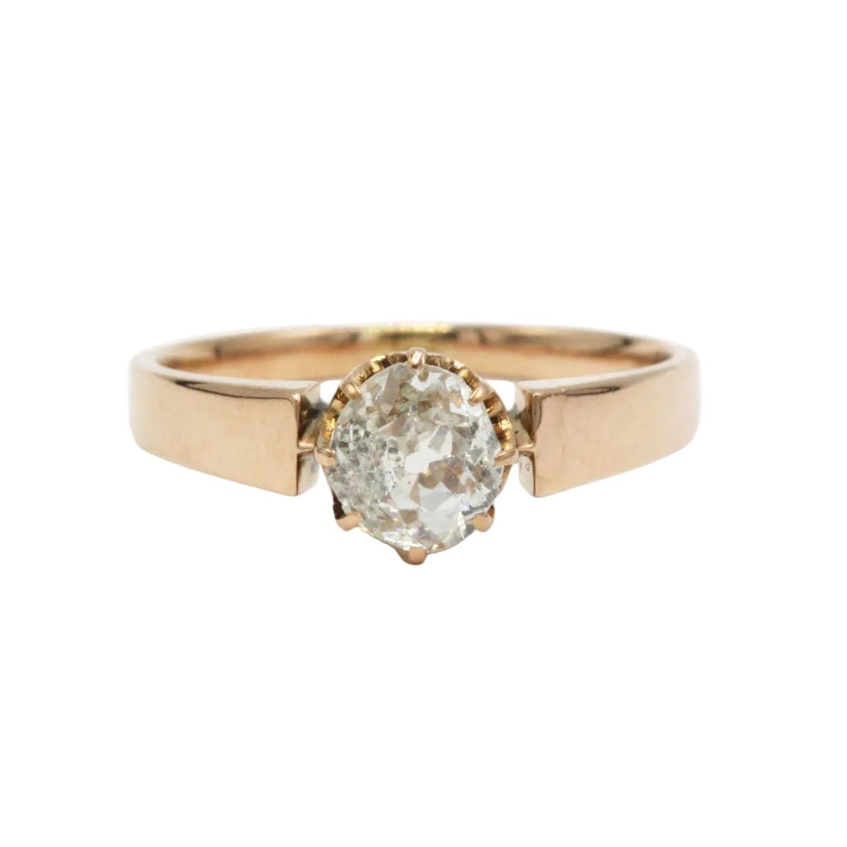 Bague Solitaire en or jaune et diamant - Castafiore