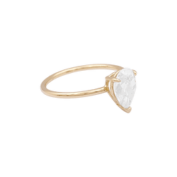 Bague Solitaire en or jaune et diamant - Castafiore