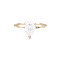 Bague Solitaire en or jaune et diamant - Castafiore