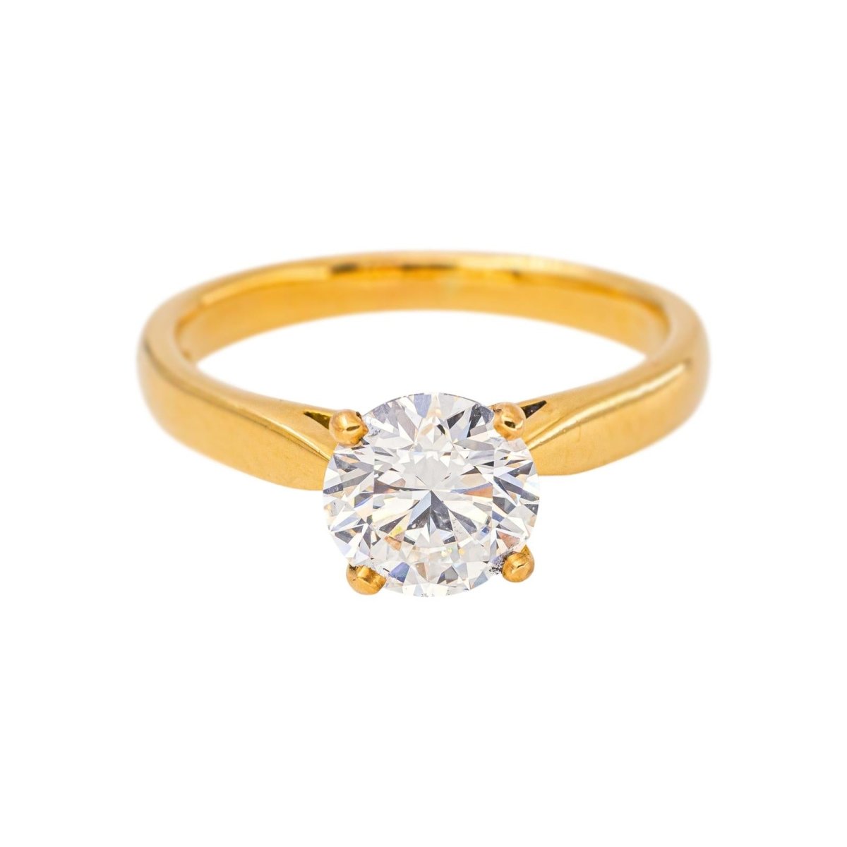 Bague Solitaire en or jaune et diamant - Castafiore