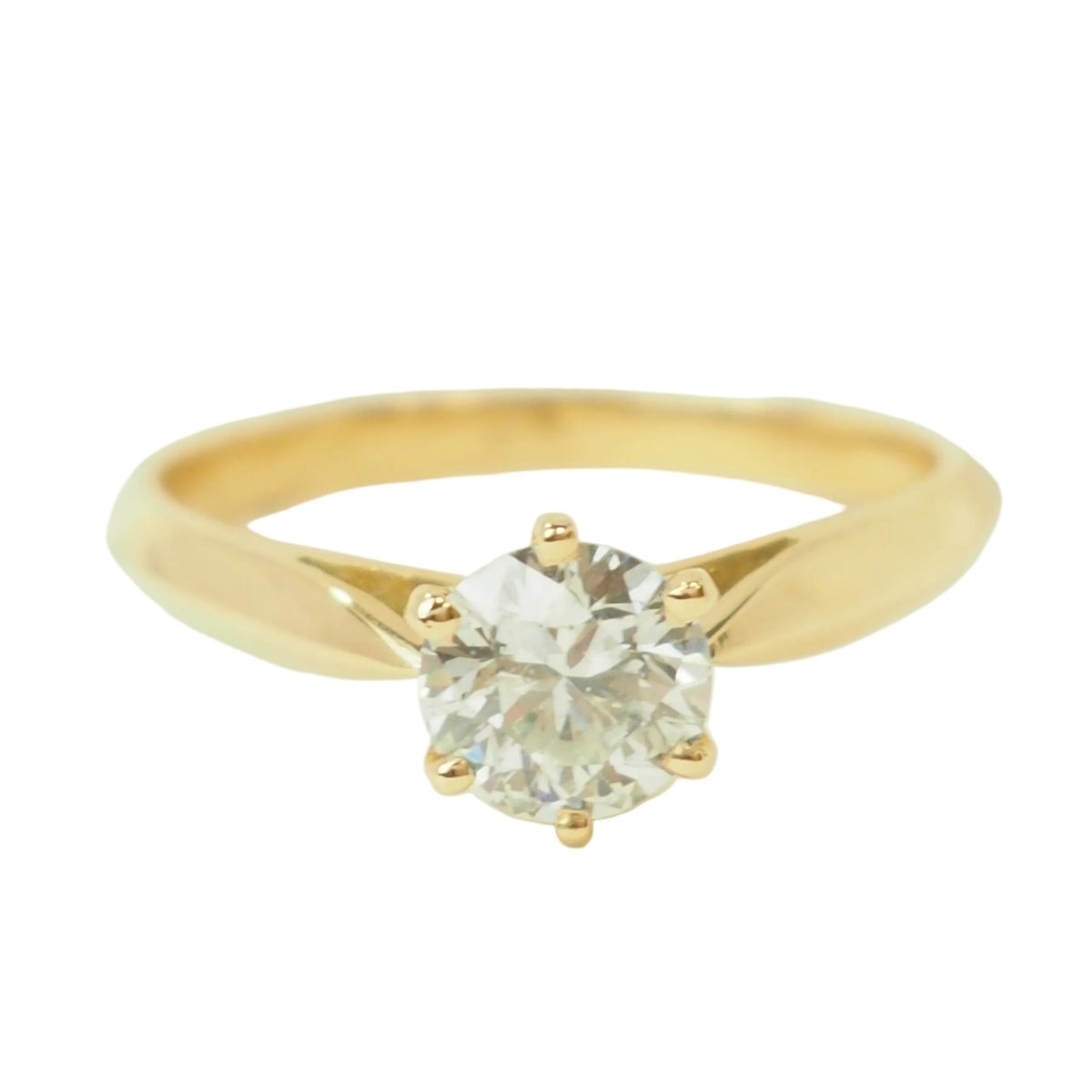 Bague Solitaire en or jaune et diamant - Castafiore