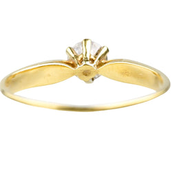 Bague Solitaire en or jaune et diamant - Castafiore