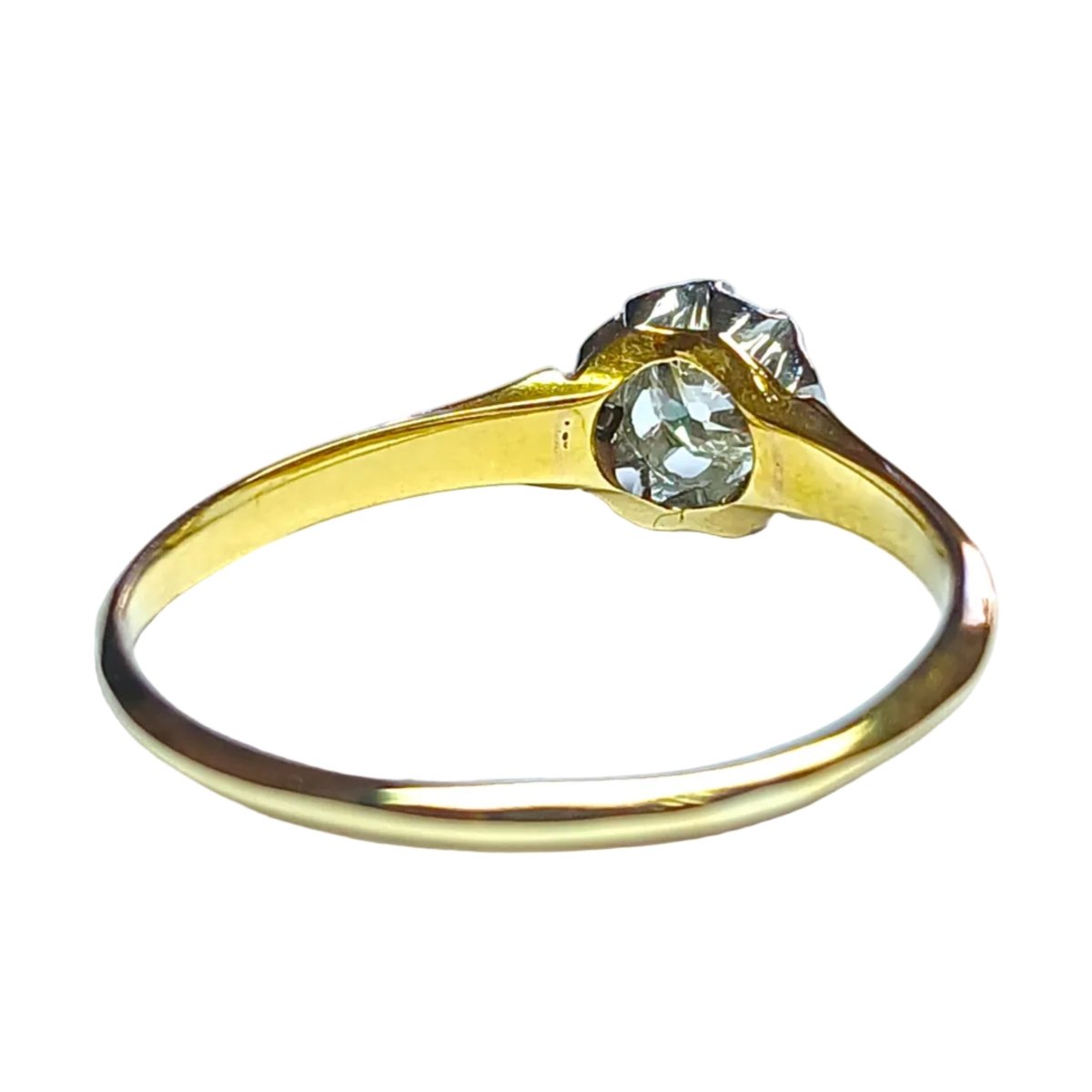 Bague Solitaire en or jaune et diamant - Castafiore