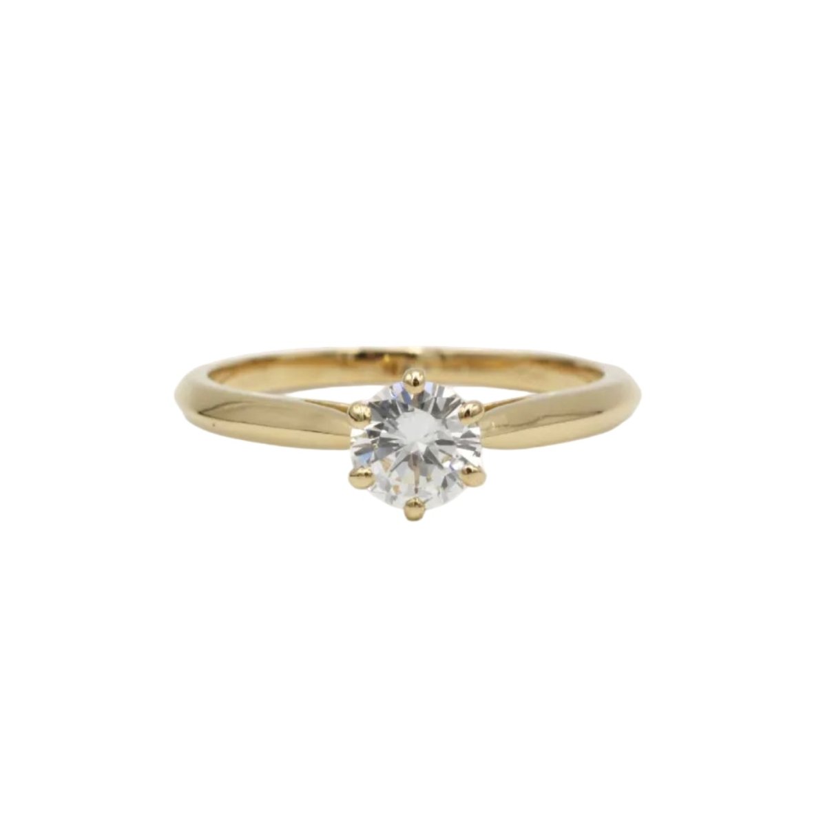 Bague Solitaire en or jaune et diamant - Castafiore