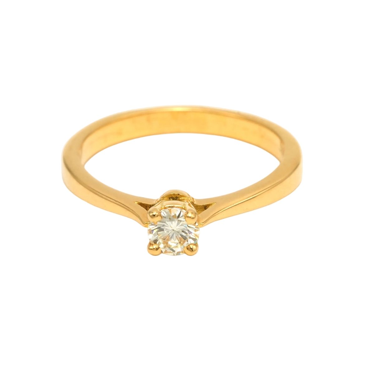 Bague Solitaire en or jaune et diamant - Castafiore