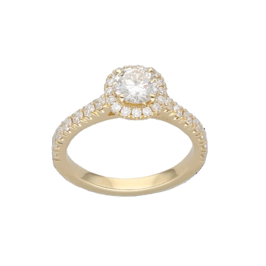 Bague Solitaire en or jaune et diamants - Castafiore