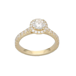 Bague Solitaire en or jaune et diamants - Castafiore