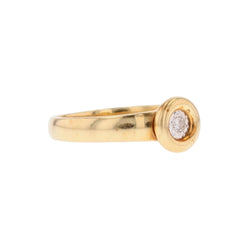 Bague Solitaire en or jaune et diamants - Castafiore