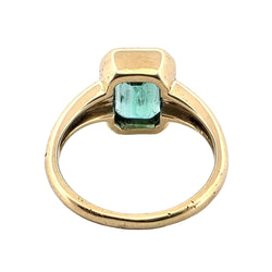 Bague Solitaire en or jaune et émeraude - Castafiore