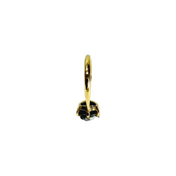 Bague Solitaire en or jaune et hématite - Castafiore