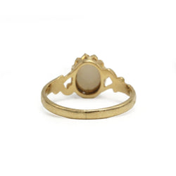 Bague Solitaire en or jaune et opale - Castafiore