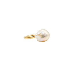 Bague Solitaire en or jaune et perle