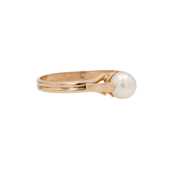 Bague Solitaire en or jaune et perle - Castafiore