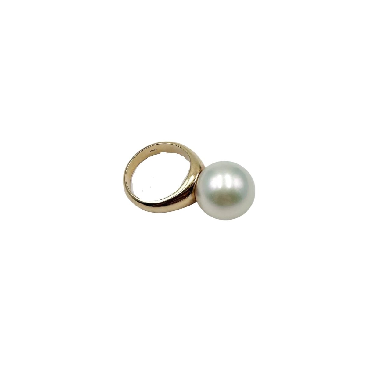 Bague Solitaire en or jaune et perle - Castafiore