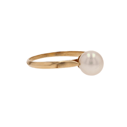 Bague Solitaire en or jaune et perle - Castafiore