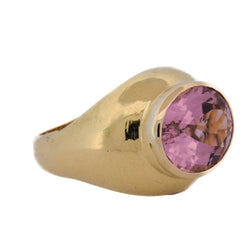 Bague Solitaire en or jaune et tourmaline - Castafiore
