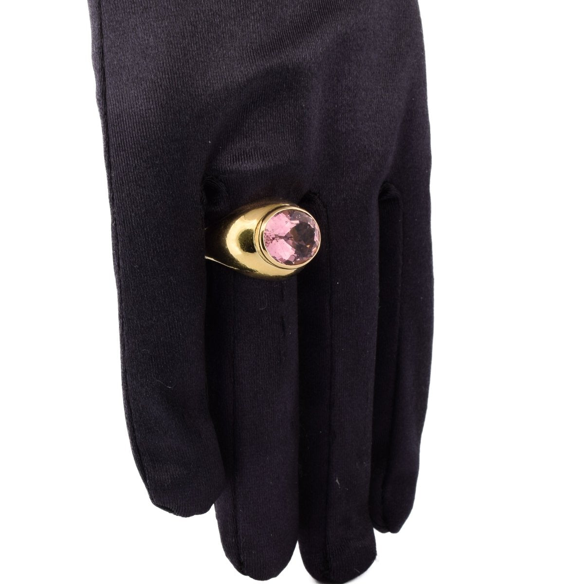 Bague Solitaire en or jaune et tourmaline - Castafiore