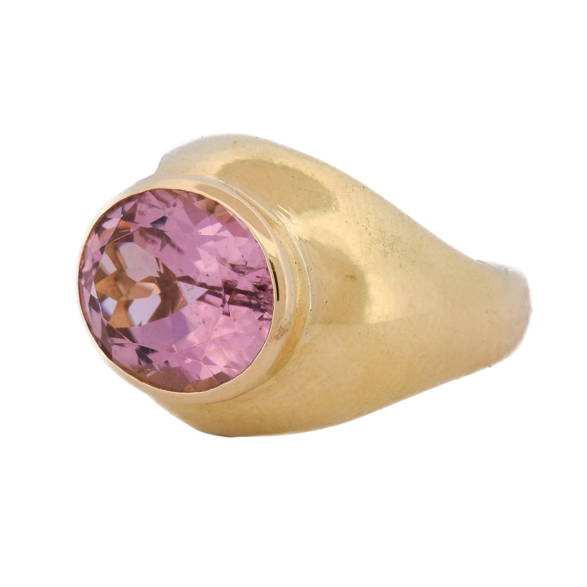 Bague Solitaire en or jaune et tourmaline - Castafiore