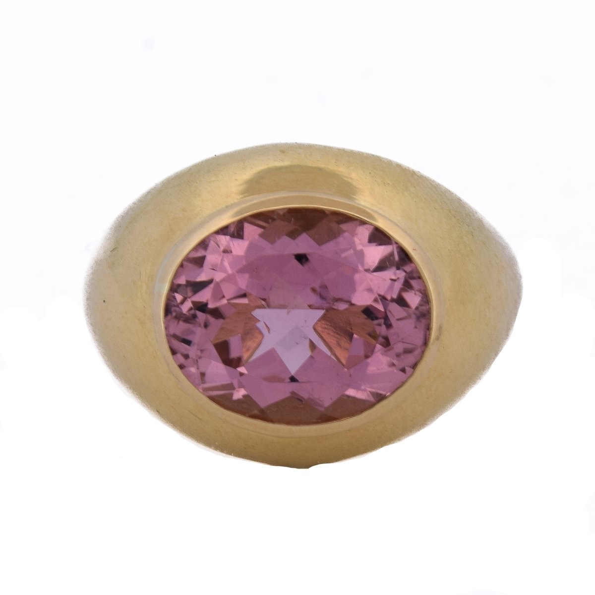 Bague Solitaire en or jaune et tourmaline - Castafiore
