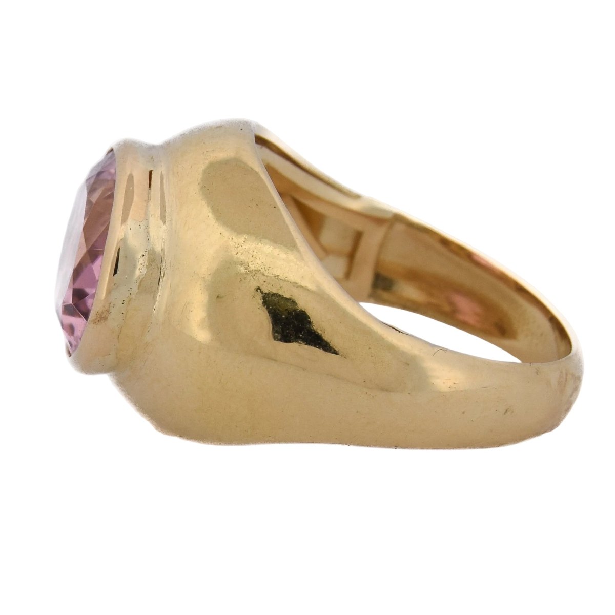 Bague Solitaire en or jaune et tourmaline - Castafiore