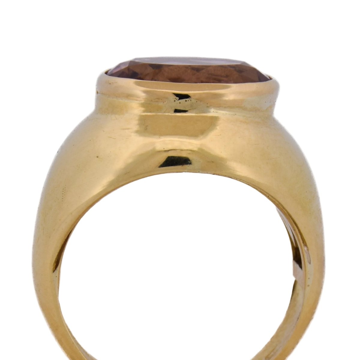 Bague Solitaire en or jaune et tourmaline - Castafiore