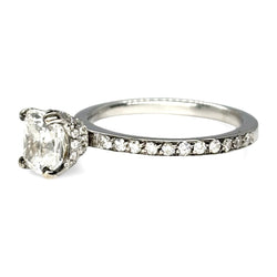 Bague Solitaire en or or blanc et diamants - Castafiore