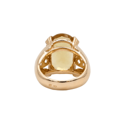 Bague Solitaire en or rose et citrine - Castafiore