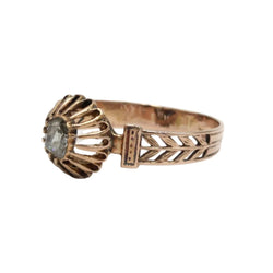 Bague Solitaire en or rose et diamant - Castafiore