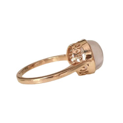 Bague Solitaire en or rose et quartz - Castafiore