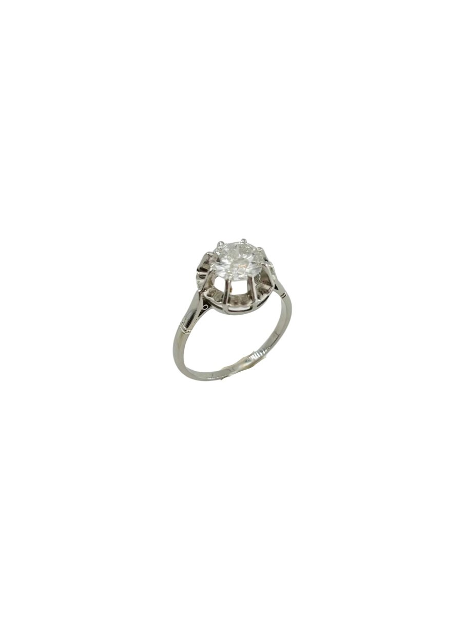 Bague Solitaire en platine et diamant - Castafiore