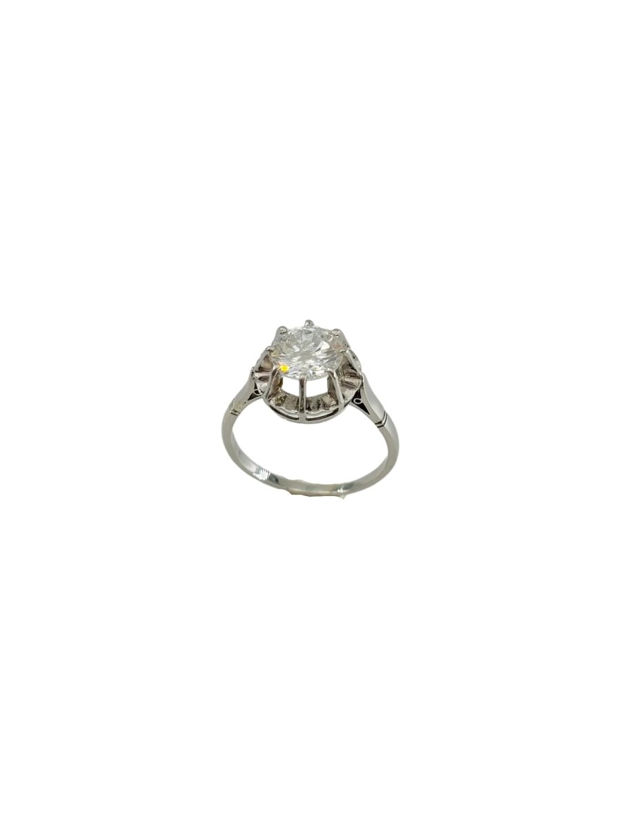 Bague Solitaire en platine et diamant - Castafiore