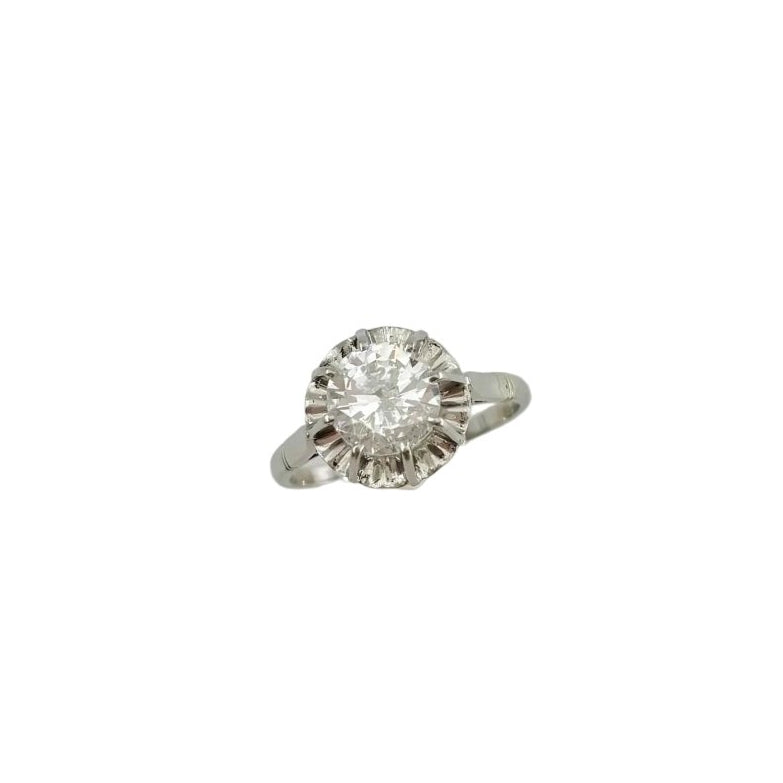 Bague Solitaire en platine et diamant - Castafiore
