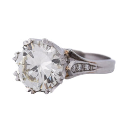 Bague Solitaire en platine et diamants - Castafiore