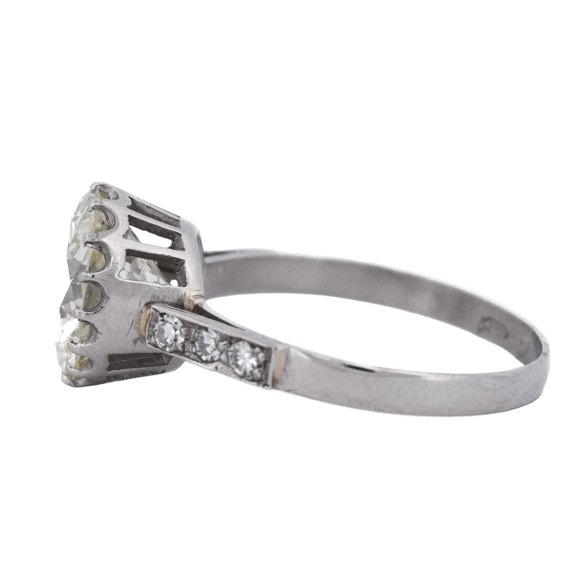 Bague Solitaire en platine et diamants - Castafiore