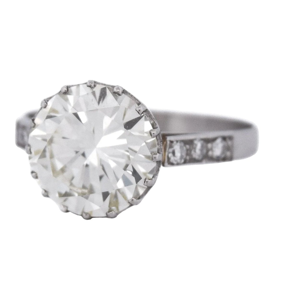 Bague Solitaire en platine et diamants - Castafiore