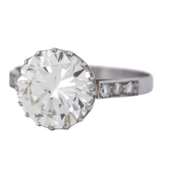 Bague Solitaire en platine et diamants - Castafiore