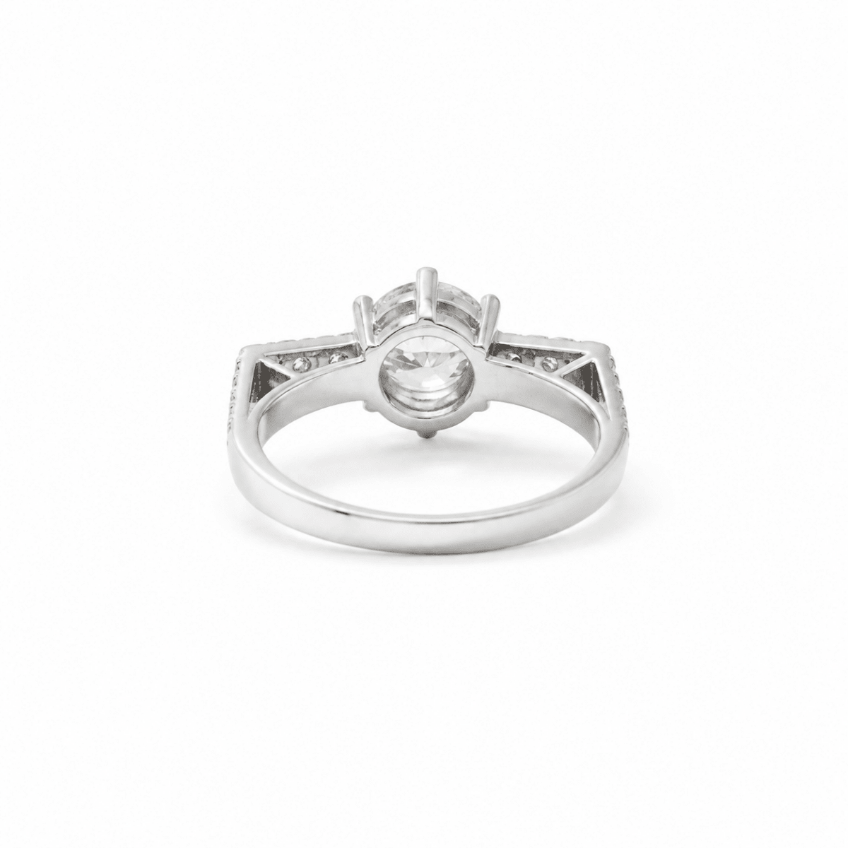Bague Solitaire en platine et diamants - Castafiore