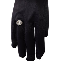 Bague Solitaire en platine et diamants - Castafiore