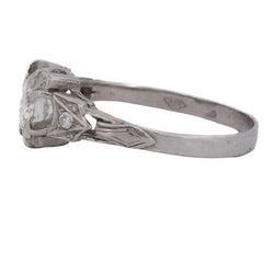 Bague Solitaire en platine et diamants - Castafiore