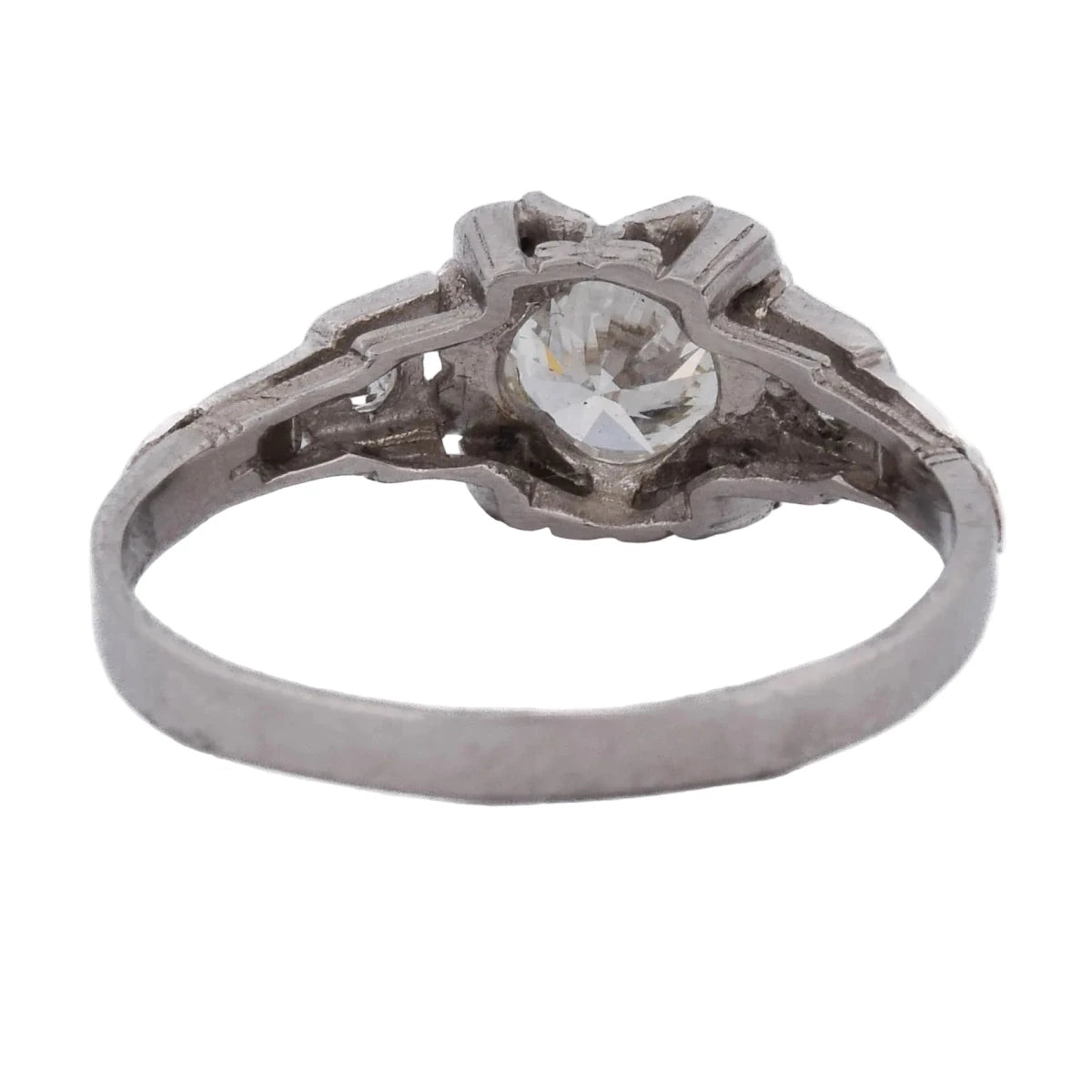 Bague Solitaire en platine et diamants - Castafiore