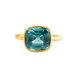 Bague Solitaire MARIE-HÉLÈNE DE TAILLAC en or jaune et tourmaline - Castafiore