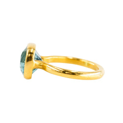 Bague Solitaire MARIE-HÉLÈNE DE TAILLAC en or jaune et tourmaline - Castafiore