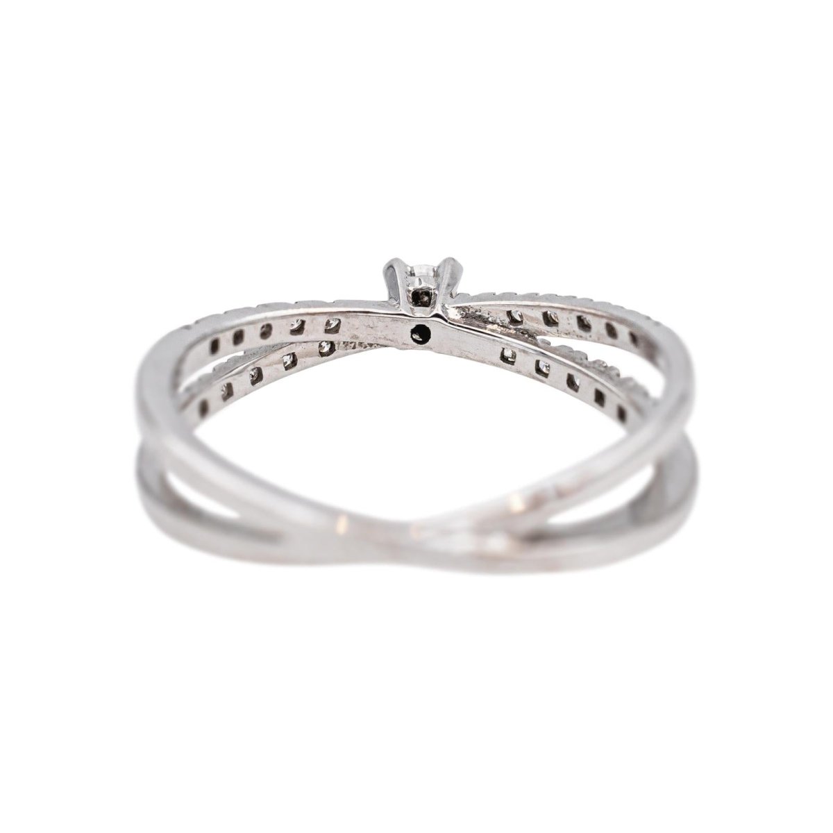 Bague Solitaire MAUBOUSSIN "A la croisée des chemins" en or blanc et diamants - Castafiore
