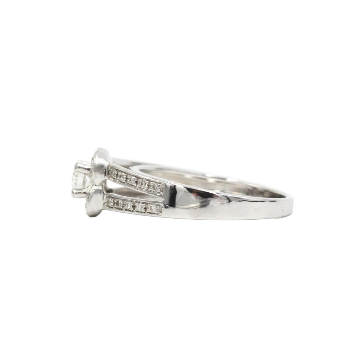 Bague Solitaire MAUBOUSSIN "Chance of Love n°2" en or blanc et diamants - Castafiore