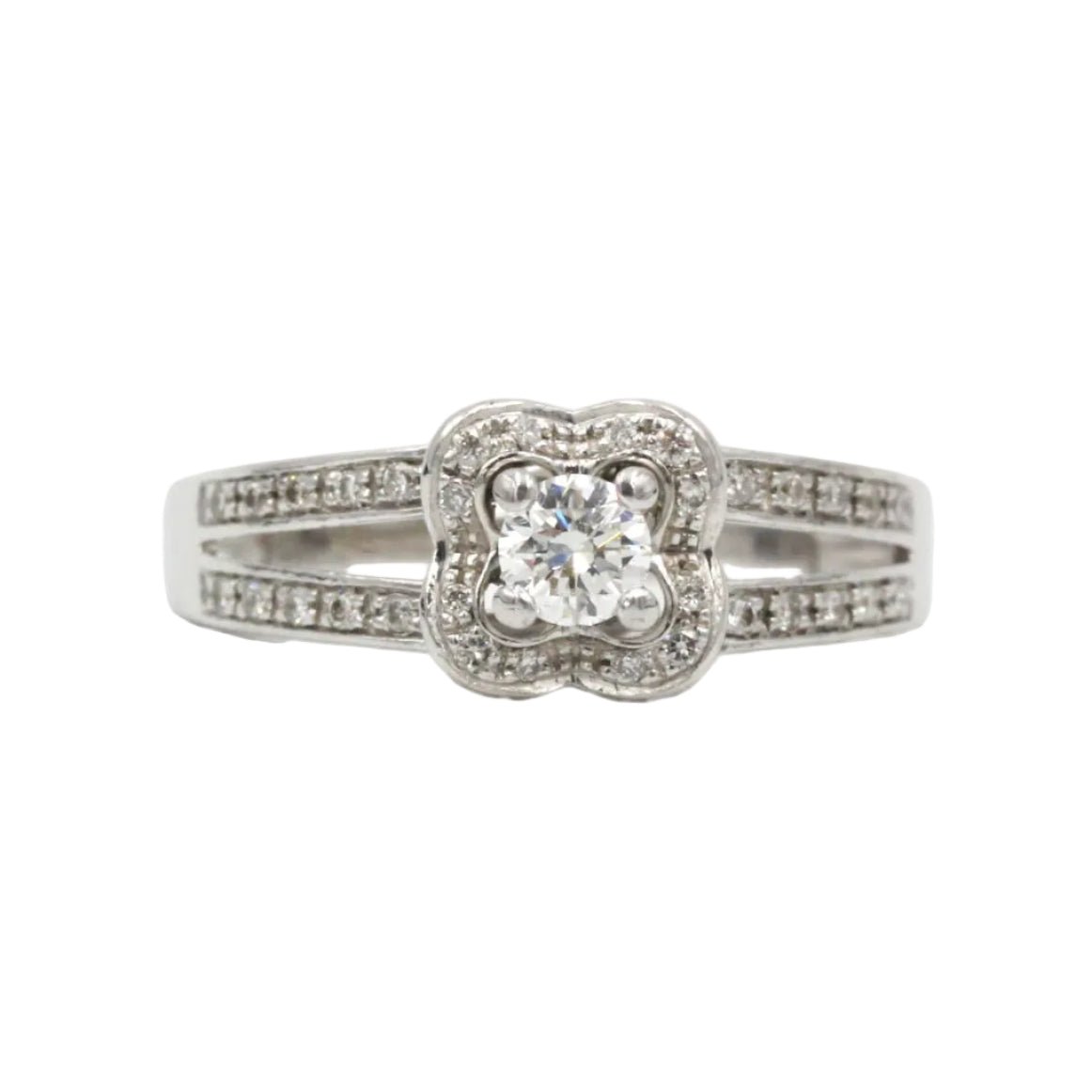 Bague Solitaire MAUBOUSSIN "Chance of Love n°2" en or blanc et diamants - Castafiore