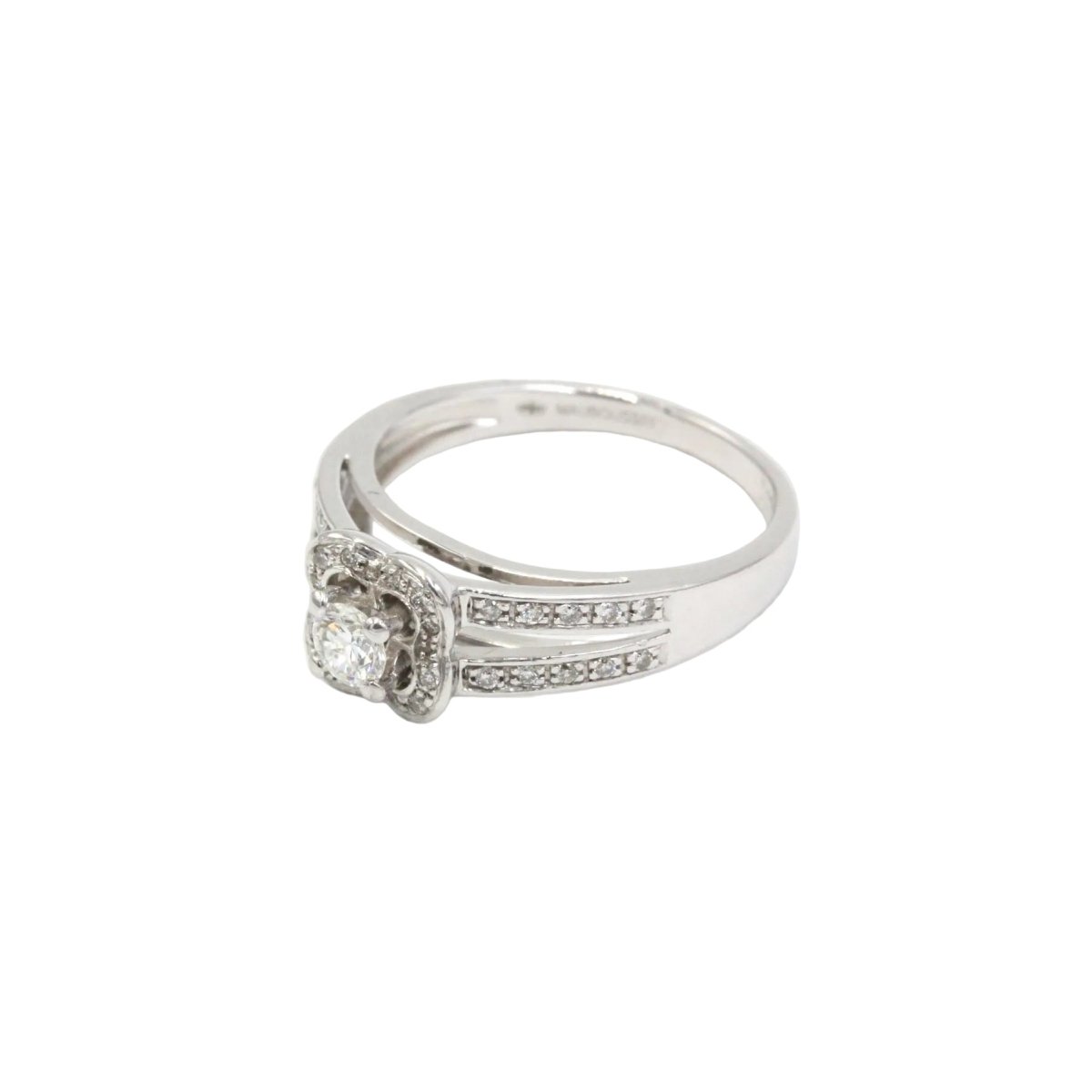 Bague Solitaire MAUBOUSSIN "Chance of Love n°2" en or blanc et diamants - Castafiore