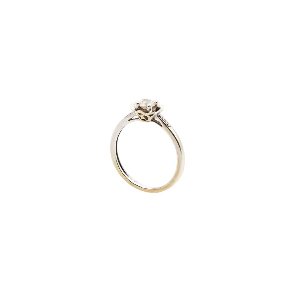 Bague Solitaire MAUBOUSSIN "Ma Reine d'Amour 3" en or blanc et diamants - Castafiore